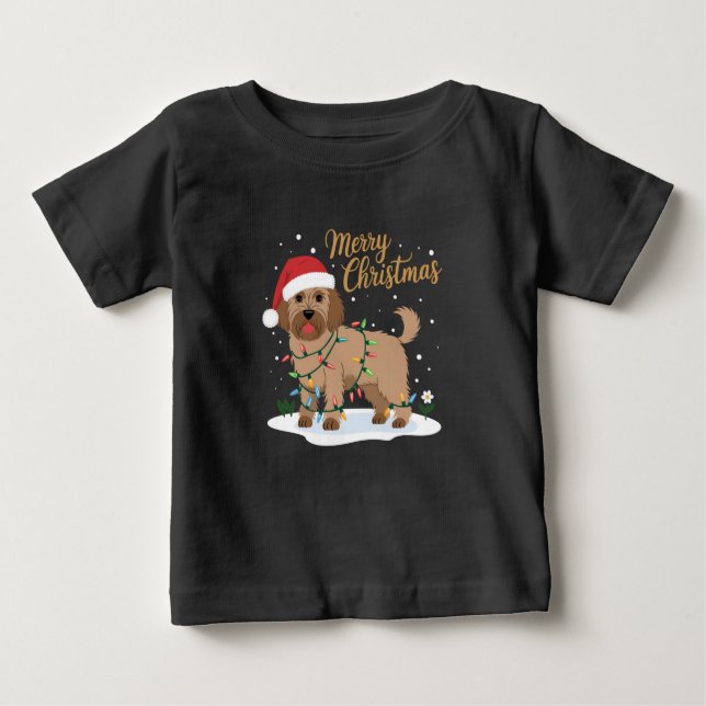Labradoodle Frohe Weihnachten Weihnachten Weihnach Baby T-shirt (Vorderseite)