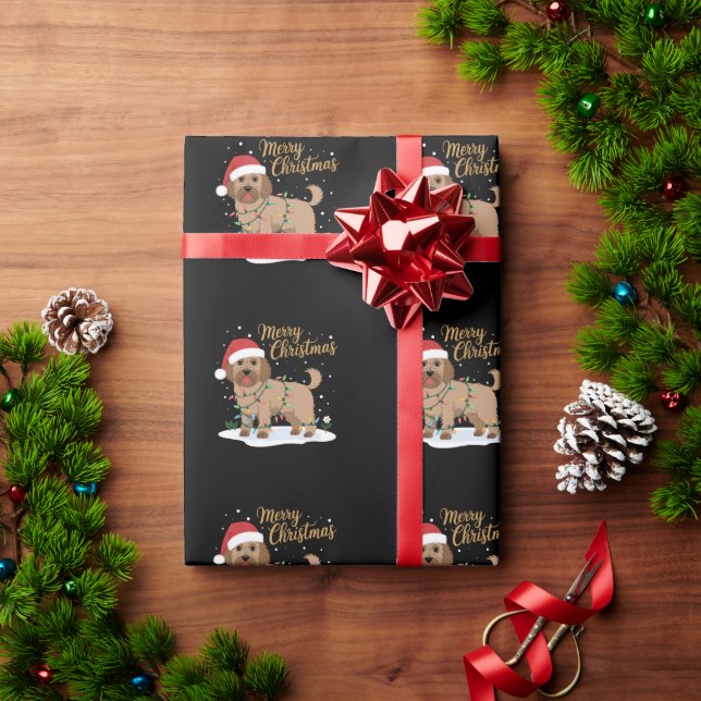 Labradoodle Frohe Weihnachten Weihnachten Weihnach Geschenkpapier (Feiertagsgeschenk)