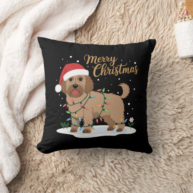 Labradoodle Frohe Weihnachten Weihnachten Weihnach Kissen (Decke)