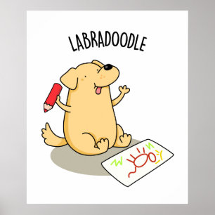 Labradoodle Funny Labrador Dog Pub Poster
