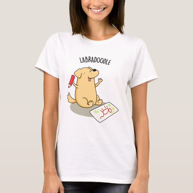 Labradoodle Funny Labrador Dog Pub T-Shirt (Vorderseite)