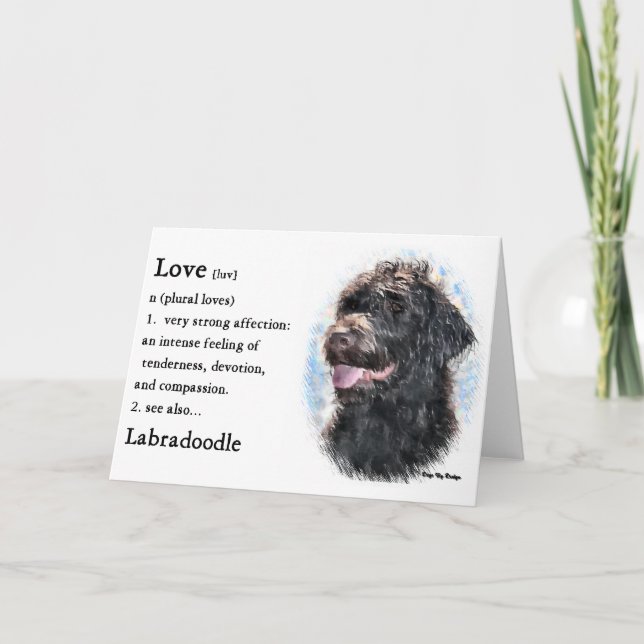Labradoodle-Geschenke Karte (Vorderseite)