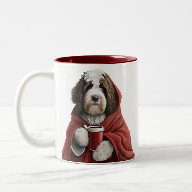 Labradoodle, goldendoodle, bernedoodle-Tasse Zweifarbige Tasse (Links)