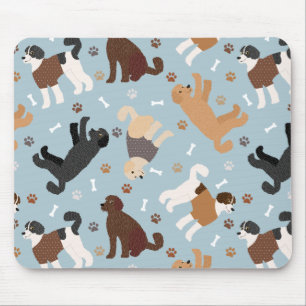 Labradoodle/Goldendoodle Knochen und Paare Mousepad
