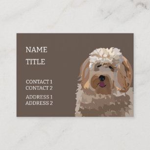Labradoodle Goldendoodle Pudel Hund Haustier Visitenkarte
