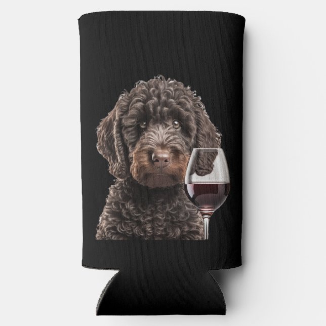 Labradoodle Goldendoodle Weinseltzer Biercoozie Selters Dosenkühler (Rückseite)