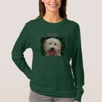 Labradoodle goldener Gekritzel-T - Shirt