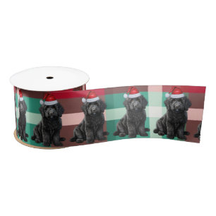 Labradoodle Holiday Kariert Funny Dog Weihnachten Satinband