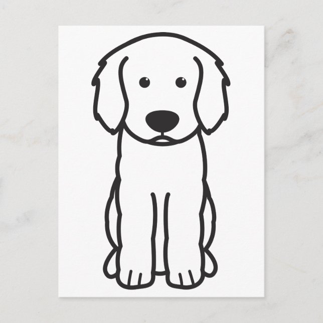 Labradoodle Hund Cartoon Postkarte (Vorderseite)