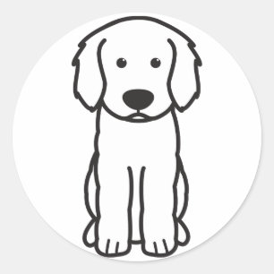 Labradoodle Hund Cartoon Runder Aufkleber