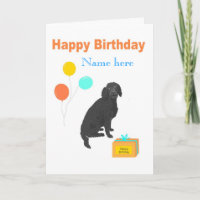 Labradoodle Hund Geburtstagskarte