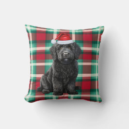Labradoodle Hund Kariert Weihnachtsfeiertag Kissen