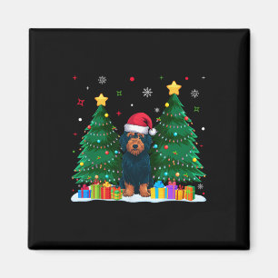 Labradoodle Hund liebt Weihnachtsmannmütze Ugge We Magnet