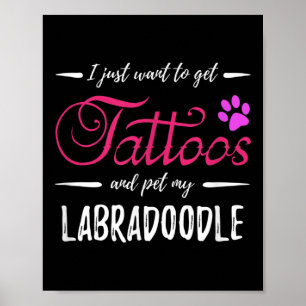 Labradoodle Hund Lover Tattoo Funny Hund Mama Gesc Poster