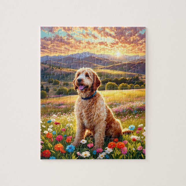 Labradoodle-Hund Puzzle (Vertikal)