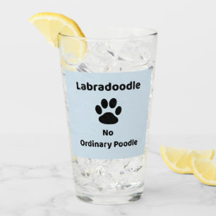 Labradoodle Hundeglas-Geschenk Glas