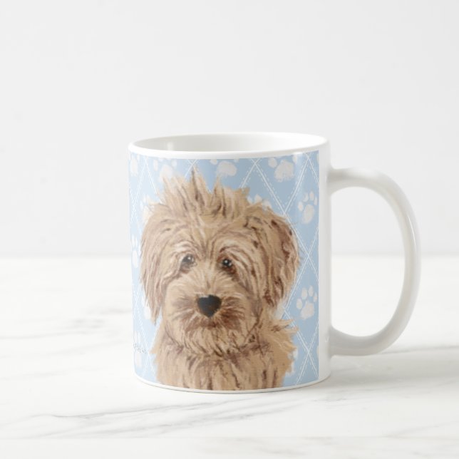 Labradoodle Hundemalereien/Labradoodle Liebe/ Kaffeetasse (Rechts)