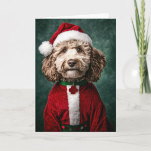 Labradoodle im Weihnachtsfest Einladung