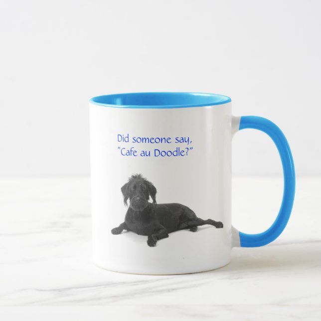 Labradoodle Kaffee-Tassen-Caféau Gekritzel Tasse (Rechts)