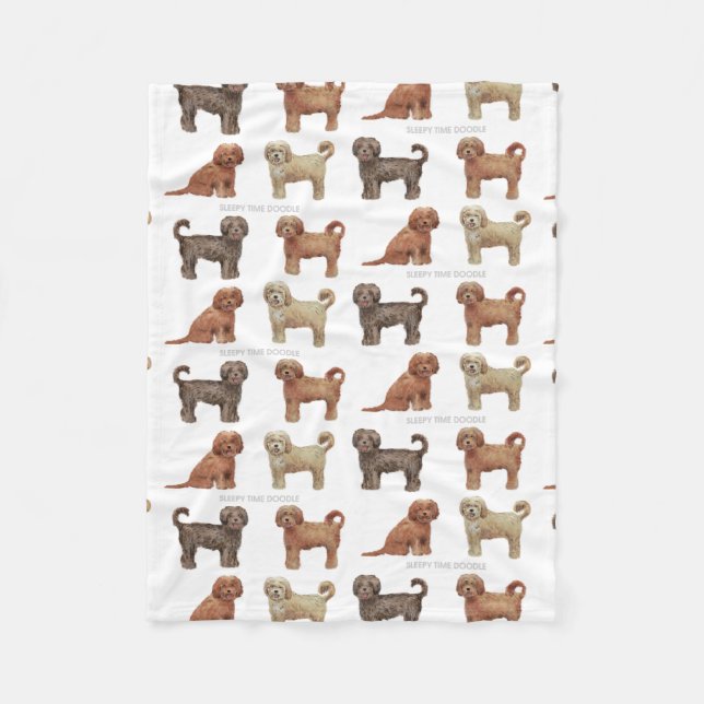 LABRADOODLE kundenspezifische Fleece-Decke Fleecedecke (Vorderseite)