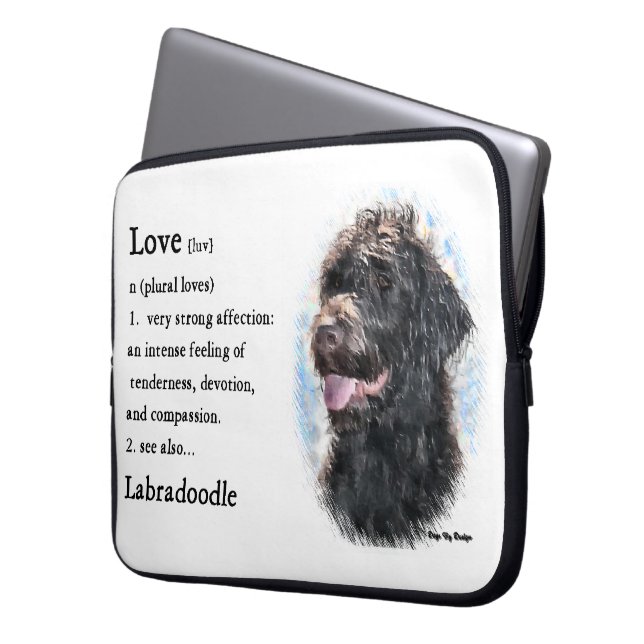 Labradoodle-Liebe ist Geschenke Laptopschutzhülle (Vorderseite Links)