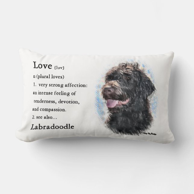 Labradoodle-Liebe ist Geschenke Lendenkissen (Vorderseite)