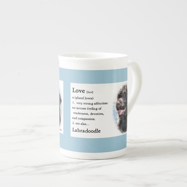 Labradoodle-Liebe ist Geschenke Prozellantasse (Vorderseite Rechts)