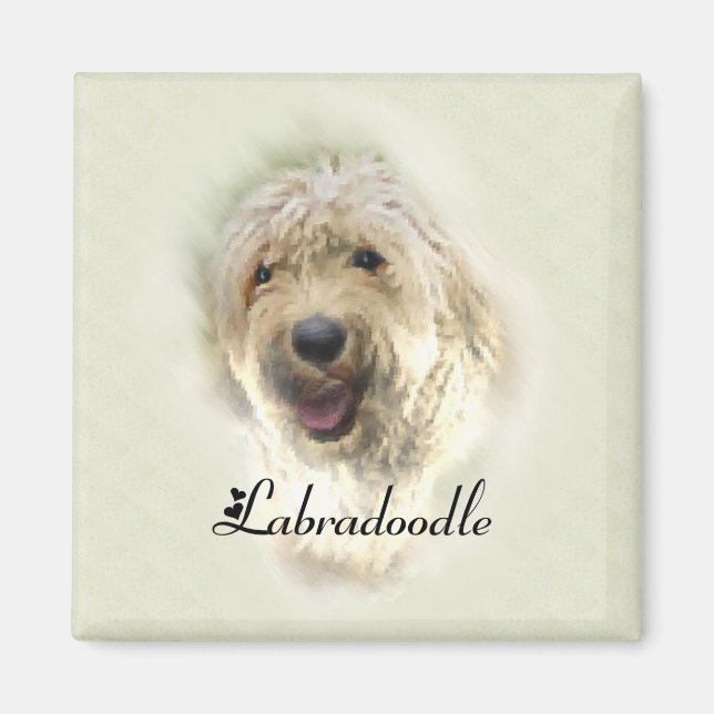 Labradoodle Liebhaber Geschenke Magnet (Vorne)