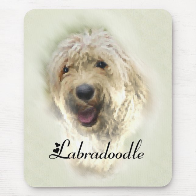 Labradoodle Liebhaber Geschenke Mousepad (Vorne)