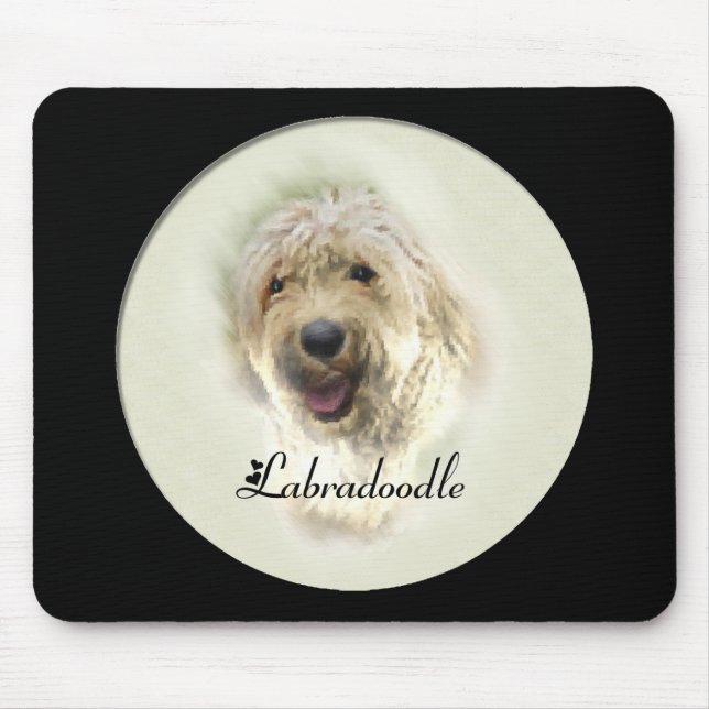 Labradoodle Liebhaber Geschenke Mousepad (Vorne)