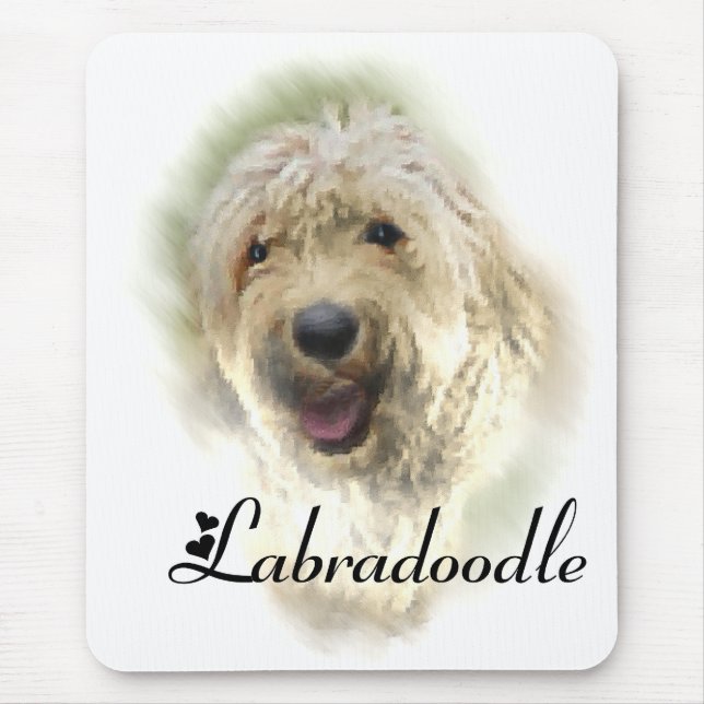 Labradoodle Liebhaber Geschenke Mousepad (Vorne)