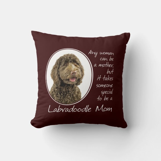 Labradoodle Mama-Kissen Kissen (Vorderseite)
