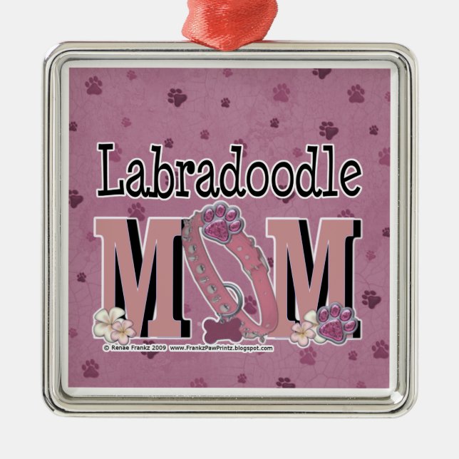 LabraDoodle MAMA Ornament Aus Metall (Vorne)