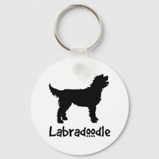 Labradoodle mit/Cooler Text Schlüsselanhänger