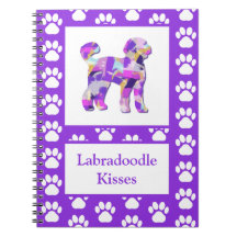 Labradoodle Niedlich Hund Silhouette Paw Lila PY&B