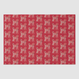 Labradoodle Niedlich Hund Weihnachten Silhouette R Seidenpapier