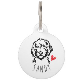 Labradoodle oder Goldendoodle personalisierter Haustiermarke