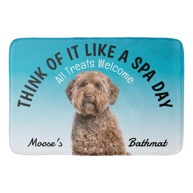 Labradoodle Personalisiert Hund Lover Bath Mat Badematte (Vorderseite)