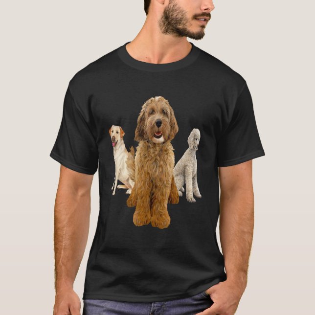 Labradoodle Pet Eigentümer Full Image Design T-Shirt (Vorderseite)