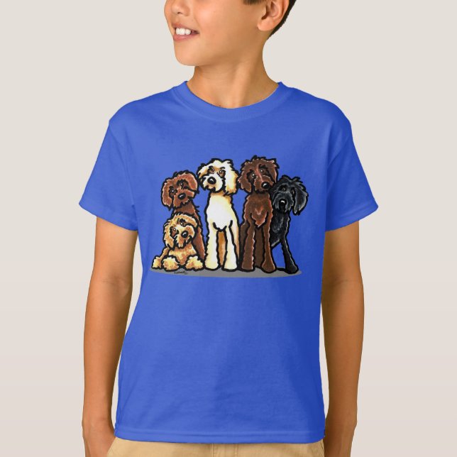Labradoodle Rainbow T-Shirt (Vorderseite)