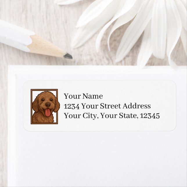 Labradoodle Return Address Labels (Insitu)