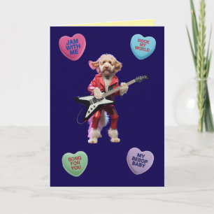 Labradoodle Rocker Valentinstagskarte Feiertagskarte