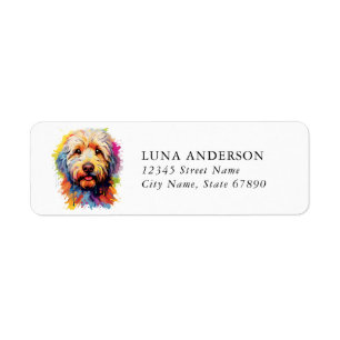 Labradoodle-Rücksendeadressen-Aufkleber