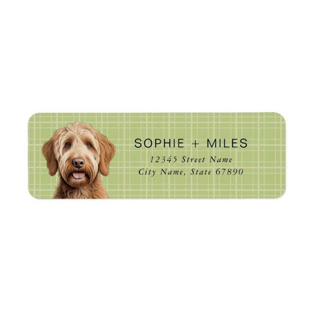 Labradoodle-Rücksendeadressen-Aufkleber (Vorne)