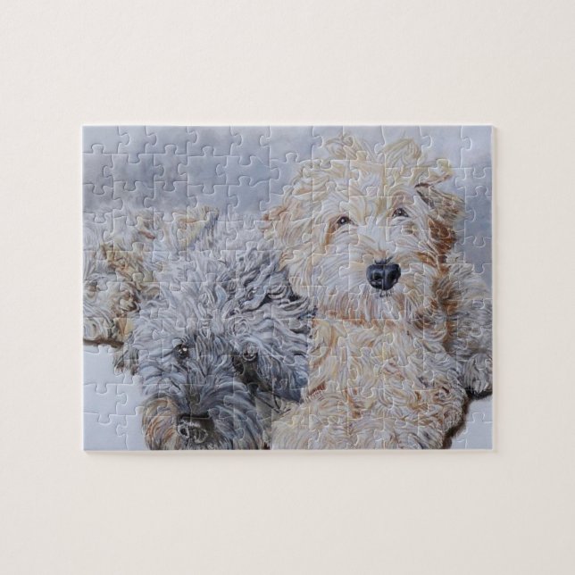 Labradoodle und Goldendoodle Puzzle (Horizontal)