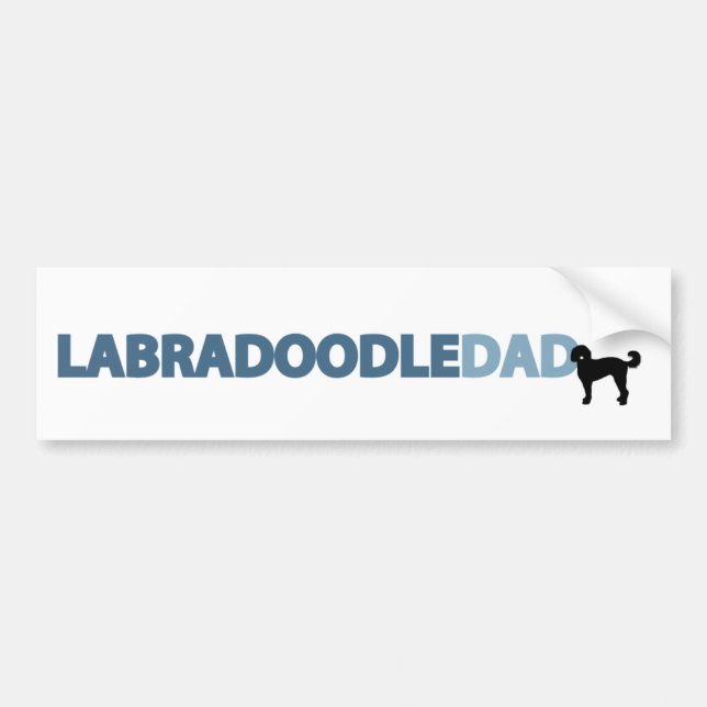 Labradoodle Vater Autoaufkleber (Vorne)