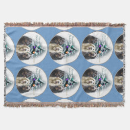 Labradoodle Weihnachten Decke