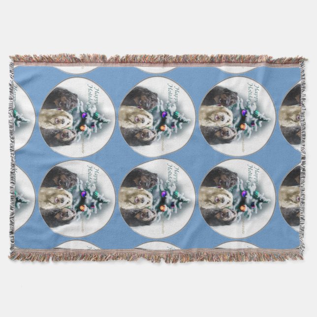 Labradoodle Weihnachten Decke (Vorderseite)