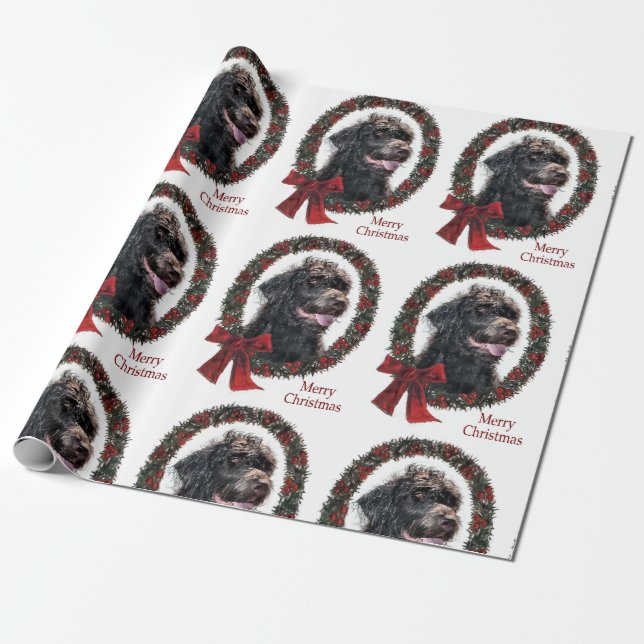 Labradoodle Weihnachten Geschenkpapier (Ungerollt)