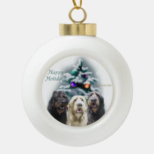Labradoodle Weihnachten Keramik Kugel-Ornament